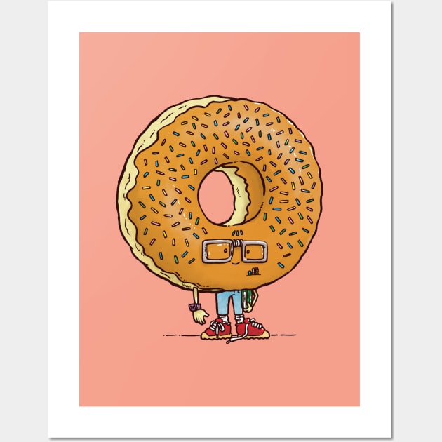 Nerd Donut Wall Art by nickv47